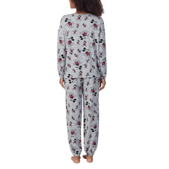 Mickey Mouse Disney Womens 2-piece Lounge Set Cozy Side Seam Pockets - Picture 4 of 7